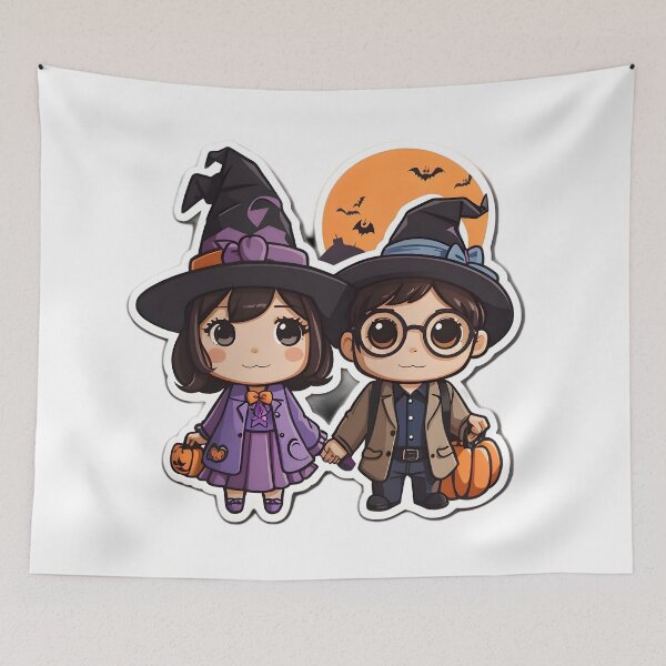 Item preview, Disfraz de pareja de truco o trato de Halloween designed and sold by PCGDrawing.