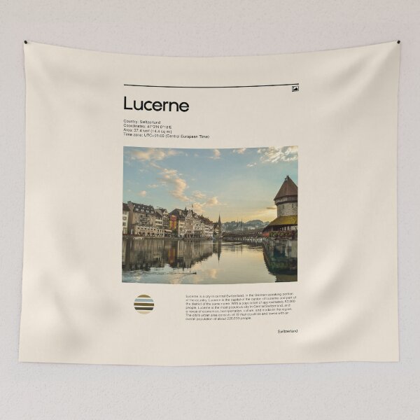 Item preview, Visit Lucerne, Switzerland (Travel poster) designed and sold by RabbitK.