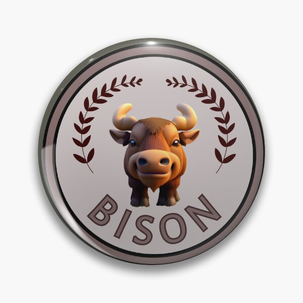 Item preview, Cartoon Bison Patch designed and sold by cinnabardc.