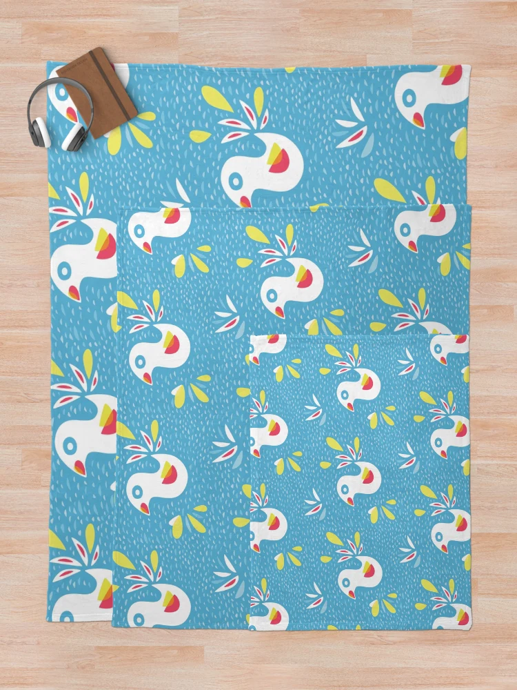 Thumbnail 5 of 6, Throw Blanket, Abstract Bird In Spring designed and sold by Boriana Giormova.