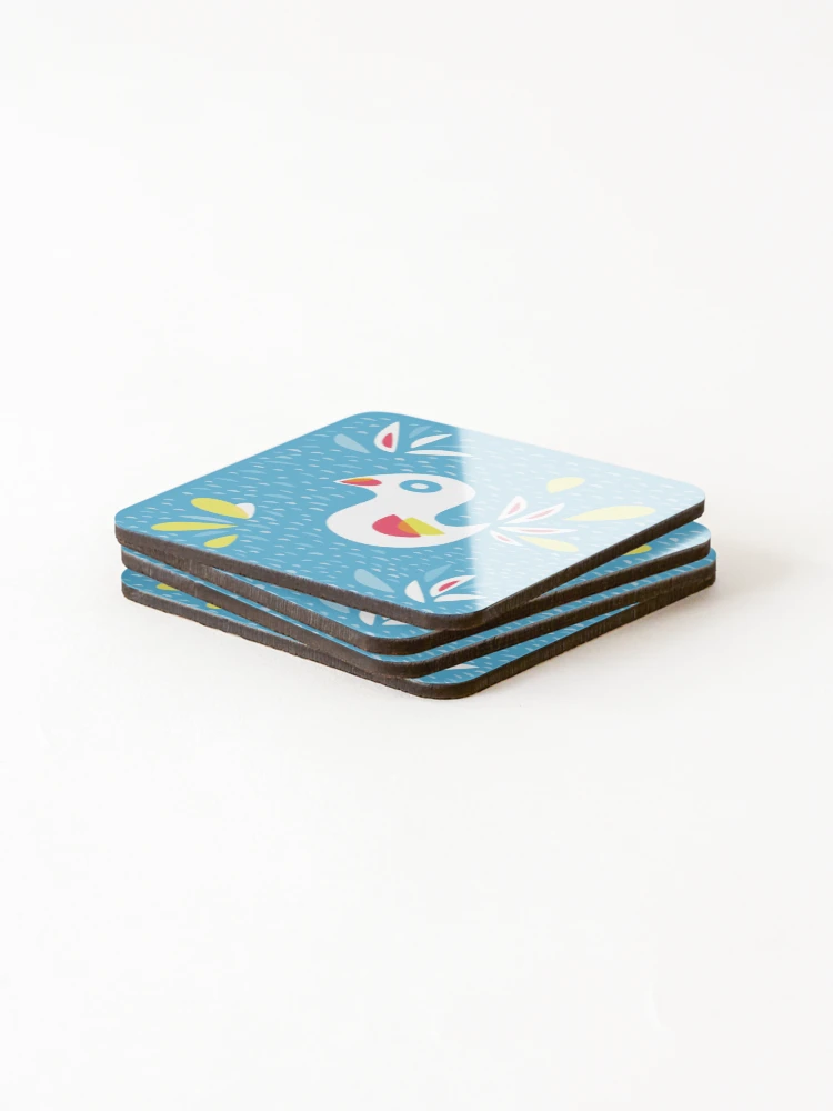 Thumbnail 4 of 5, Coasters (Set of 4), Abstract Bird In Spring designed and sold by Boriana Giormova.