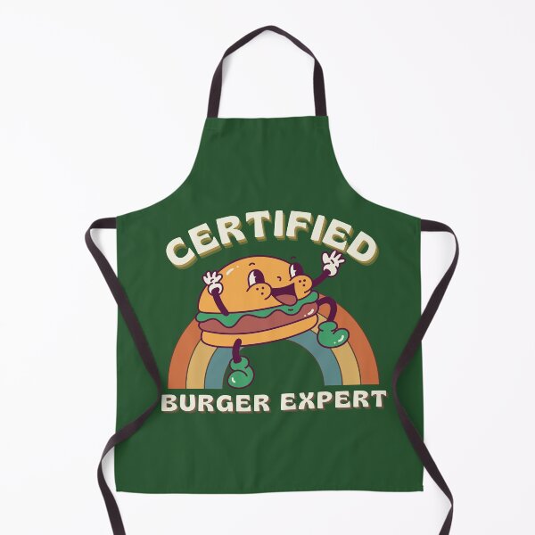 Item preview, Certified burger expert retro hamburger funny pun vintage design designed and sold by Sukis-shop.