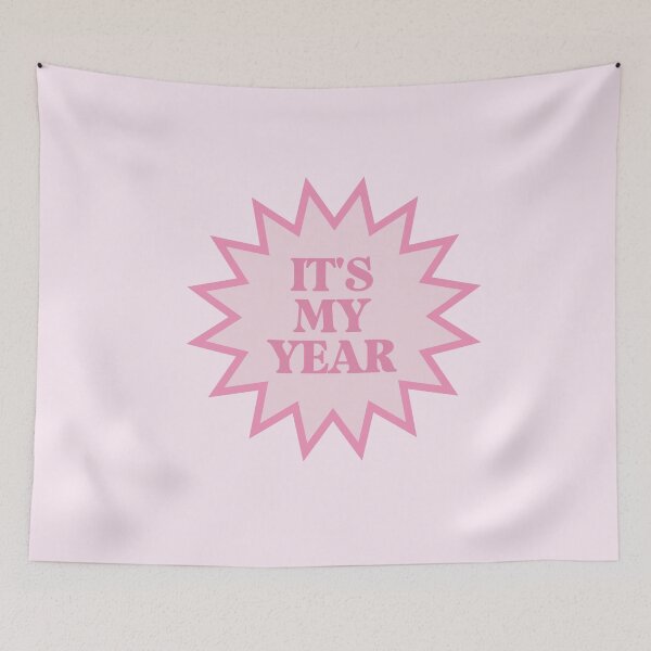 Item preview, It's My Year Pink Sticker designed and sold by danielalorenzo.