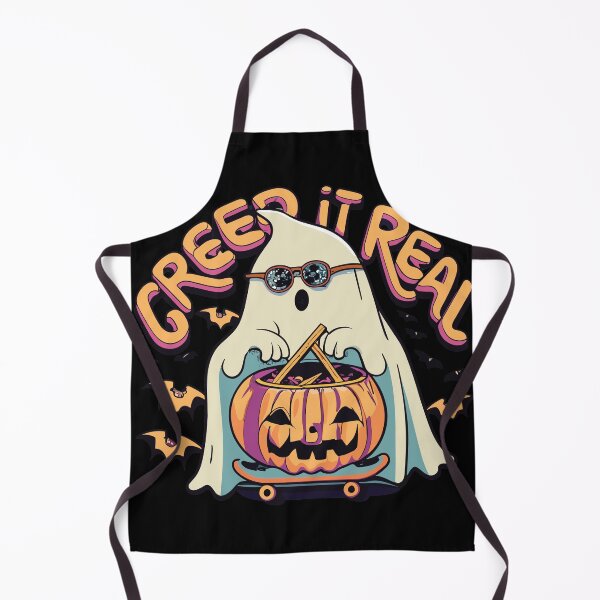 Item preview, Creep It Real Skateboarding Ghost Retro Halloween Costume designed and sold by limos.