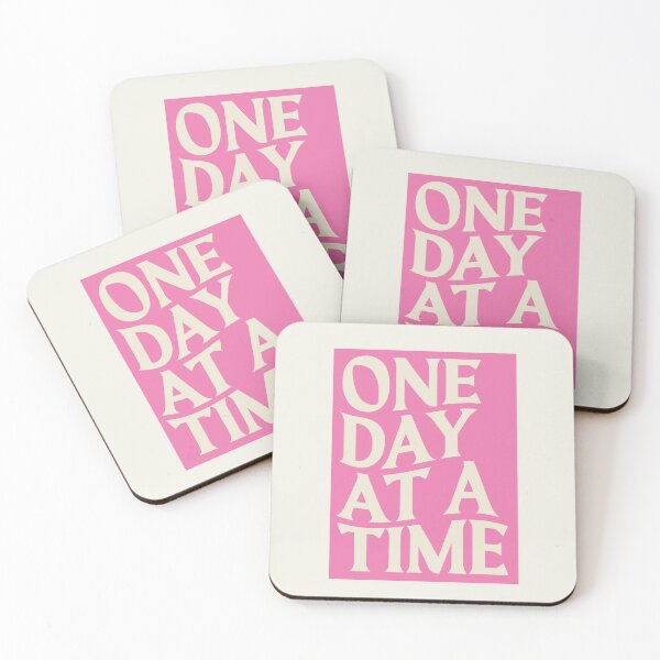 Item preview, One Day at a Time Pink Poster designed and sold by danielalorenzo.