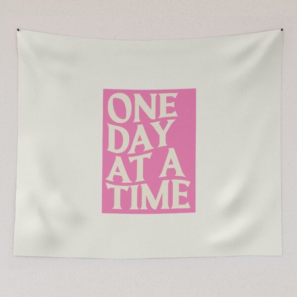 Item preview, One Day at a Time Pink Poster designed and sold by danielalorenzo.
