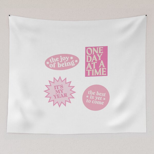 Item preview, Aesthetic Hot Pink Pastel Stamp Sticker Pack designed and sold by danielalorenzo.