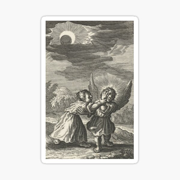 Portrait Vintage Cahokia Illinois Solar Eclipse 2 Sticker