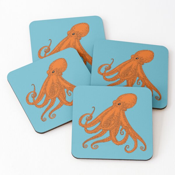 Item preview, Orange Octopus Marine Animal designed and sold by IndigoLark.
