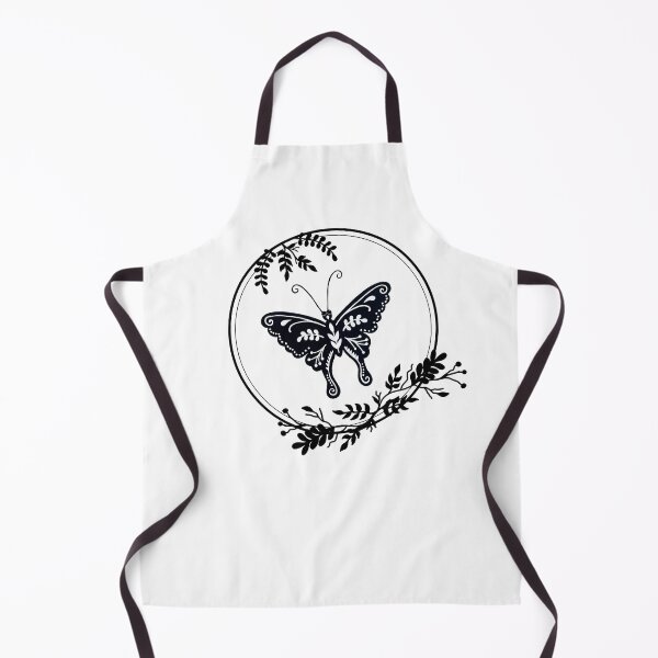 Item preview, Whimsical Floral Butterfly Motif in Black and White designed and sold by acvirden.