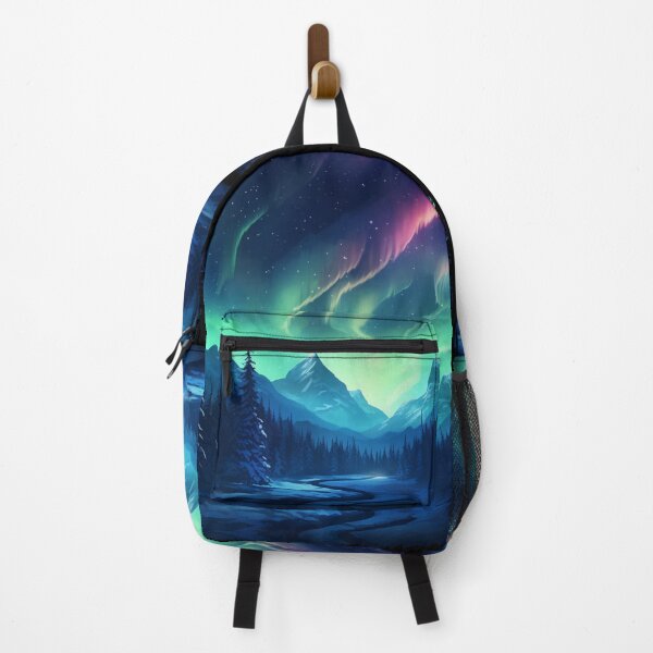 Item preview, Northern Light Aurora Borealis Scenery Mountains Rivers Trees designed and sold by NLTees.