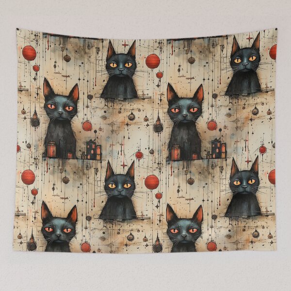 Item preview, Halloween Cat Notebook, Halloween Mug, Halloween Pillowcase designed and sold by Angifly.