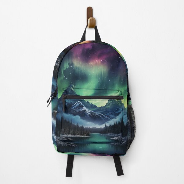 Item preview, Northern Light Aurora Borealis Scenery Mountains Rivers Trees designed and sold by NLTees.