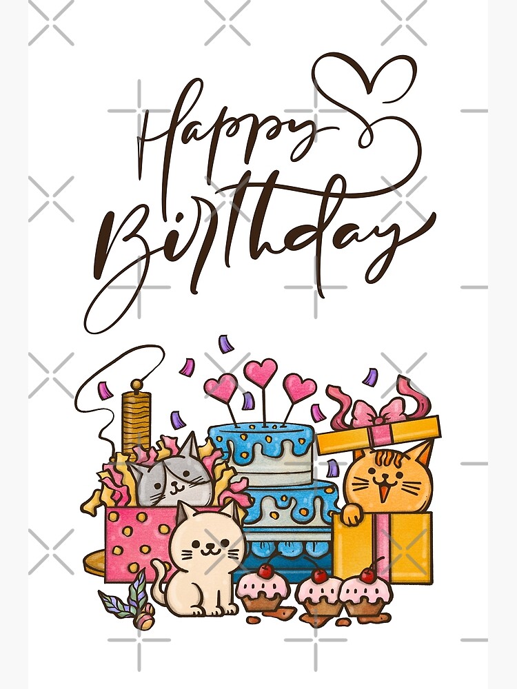 Happy birthday to you drawing Royalty Free Vector Image-saigonsouth.com.vn