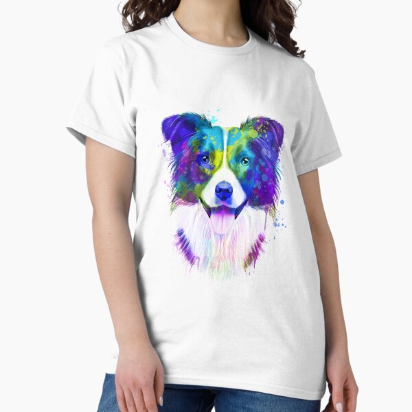 Item preview, Border Collie Watercolor, Border Collie Painting, Border Collie Portrait, Border Collie art, Border Collie illustration designed and sold by RomanDigitalArt.