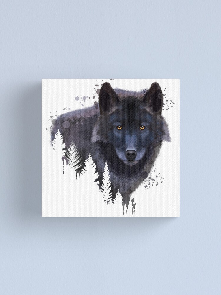 Wolf Watercolor Wolf Painting Wolf Portrait Wolf Art Wolf Illustration Canvas Print By Romandigitalart Redbubble