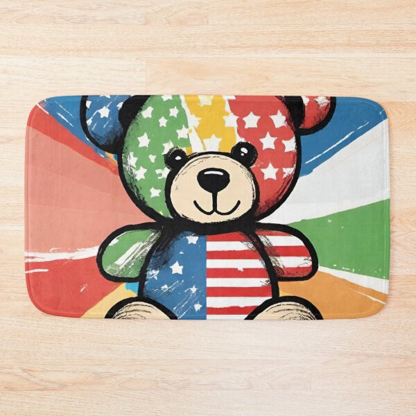 Item preview, bear stamp flag best seller designed and sold by Touchdao.