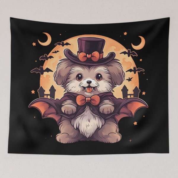 Item preview, Kawaii Halloween Vampire Yorkie puppy  designed and sold by Trendy-Artistry.
