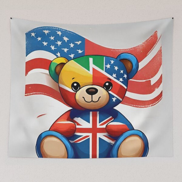 Item preview, flag bearlove cute gift best seller designed and sold by Touchdao.