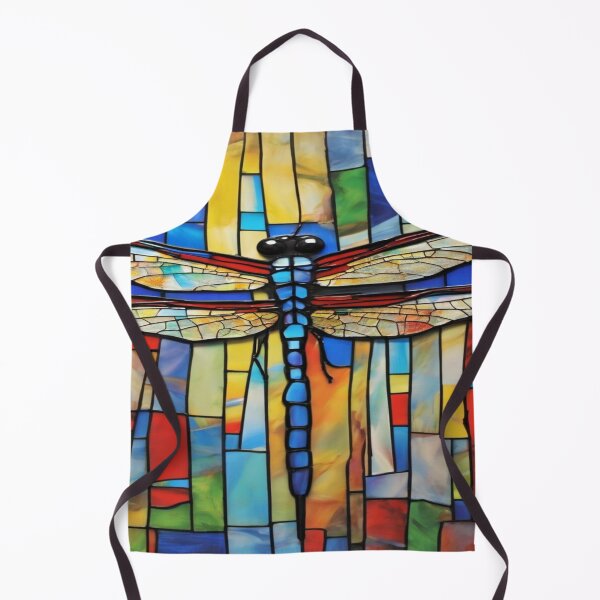 Item preview, Dragonfly Stained Glass Cartoon designed and sold by druidwolfart.