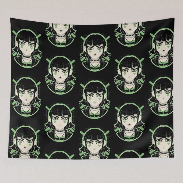 Item preview, Goth Green girl designed and sold by LPeredaART.