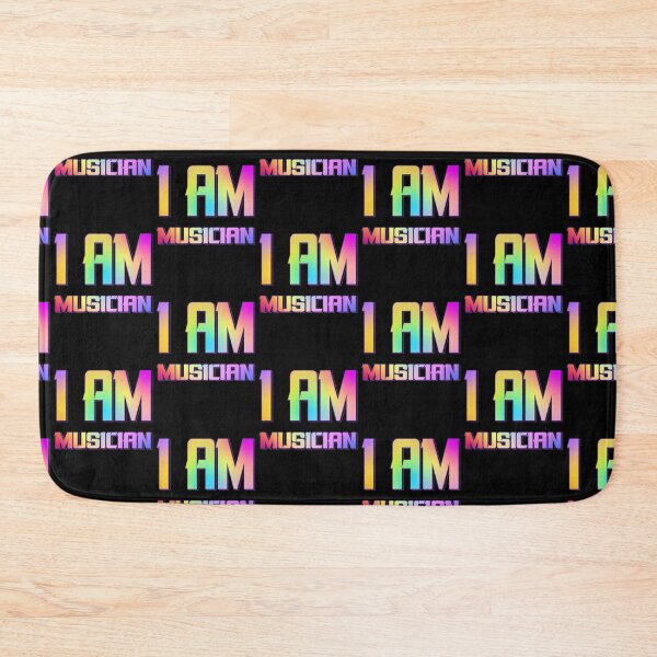 Item preview, I am musician multicolor.typography slogan design. designed and sold by MusixT-Shirt.