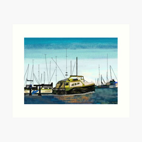 Item preview, Boats at the harbor designed and sold by magins.