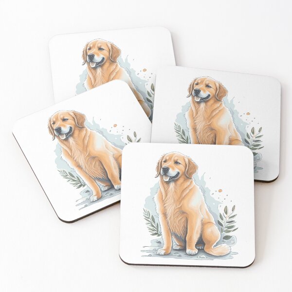 Item preview, Cute Golden Retriever,watercolor designed and sold by pkk1designsart.