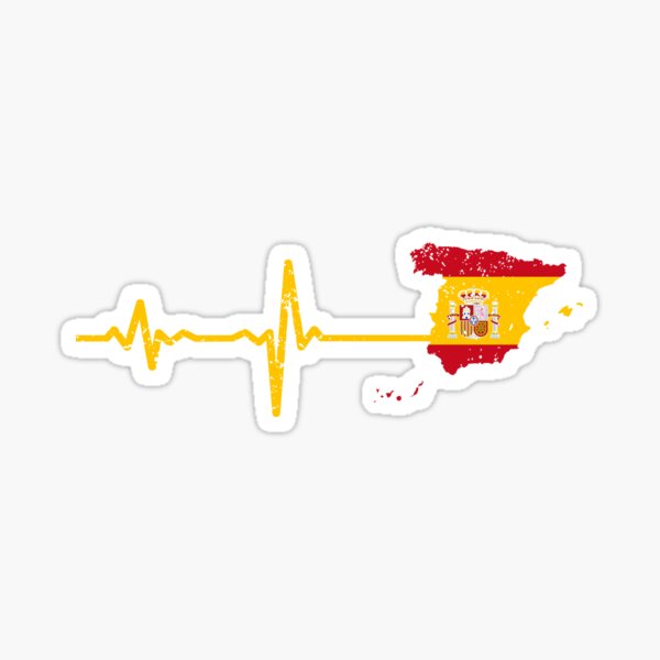 Heartbeat Spain Silhouette Sticker