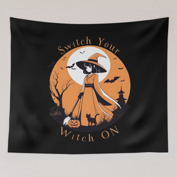 Item preview, Cute Halloween Anime Witch - Switch Your Witch On designed and sold by DevemDavam.