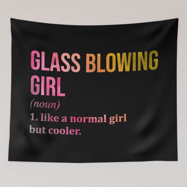 Item preview, Glass Blowing Girl Definition Glass Blower in Watercolor designed and sold by XCIV.