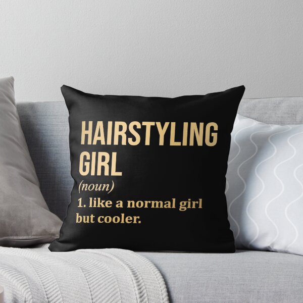 Artikelvorschau, Hairstyling Girl Definition Friseur in Gold entworfen und verkauft von XCIV.