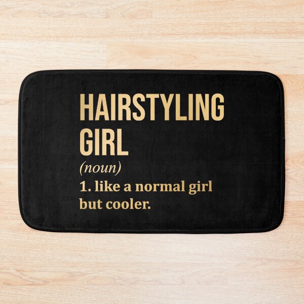 Artikelvorschau, Hairstyling Girl Definition Friseur in Gold entworfen und verkauft von XCIV.