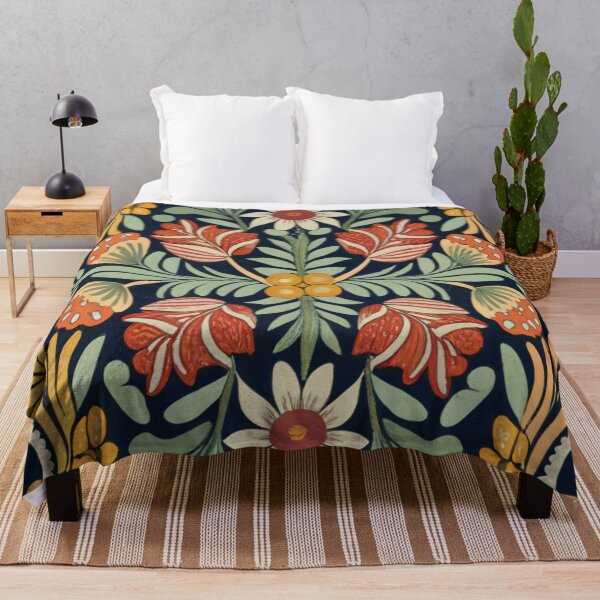 Item preview, William Morris Style in Modern Fall Floral Artworks designed and sold by Tamas Das.