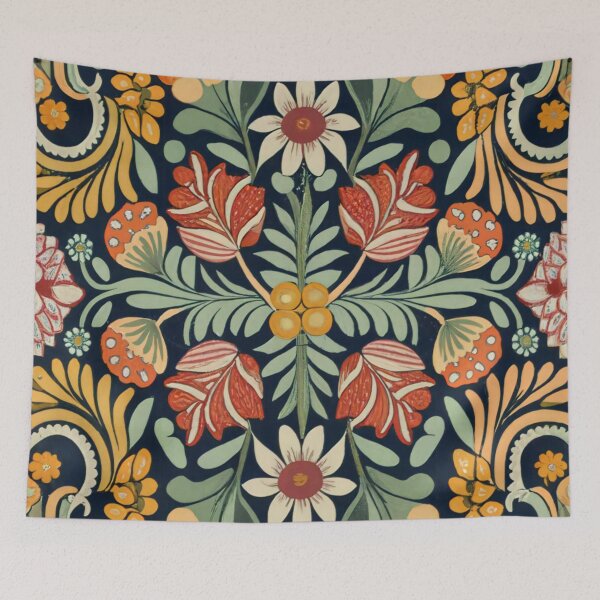 Item preview, William Morris Style in Modern Fall Floral Artworks designed and sold by Tamas Das.