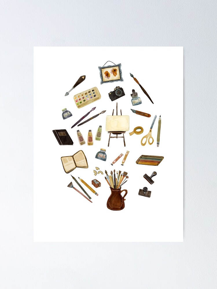 Painting Supplies  Poster for Sale by missmann