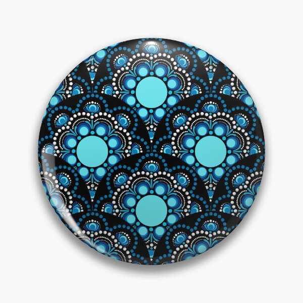 Item preview, Blue Moons Dot Mandala Scale Pattern designed and sold by Triplicate Limited.