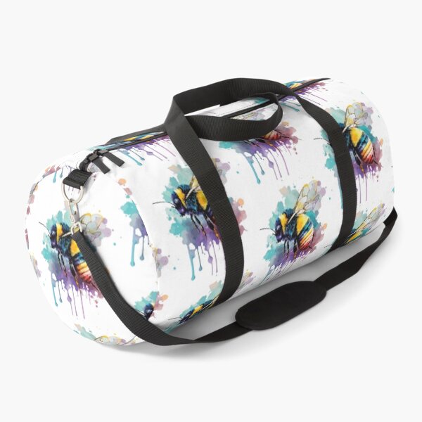 Item preview, watercolor bee, colorful bee, colorful bee portrait designed and sold by GreyStanzione1.