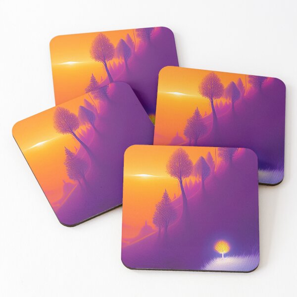 Item preview, Surreal landscape with glowing tree, beautiful character style designed and sold by depthsofthemind.