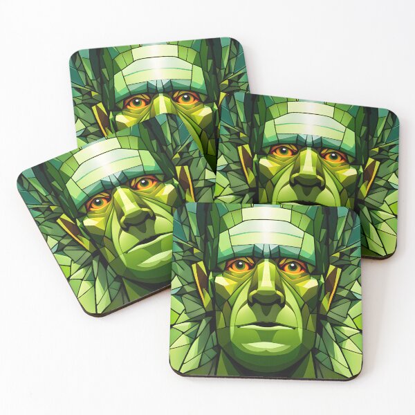 Item preview, Spooky Frankenstein Monster Face Geometric Symmetry Halloween Party Cosplay designed and sold by hyproinc.