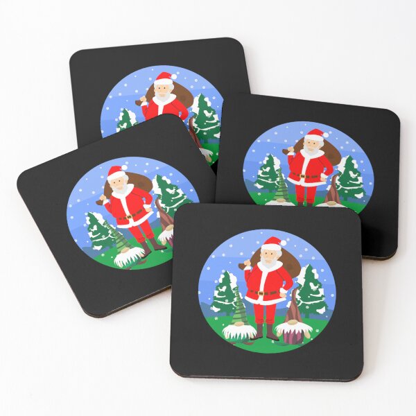 Item preview, Santa Claus in the Christmas mood with two gnomes designed and sold by scottud.