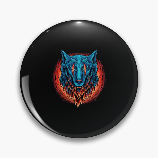 Item preview, wolf head fire, blue wolf head fire, wolf head fire designed and sold by GreyStanzione1.