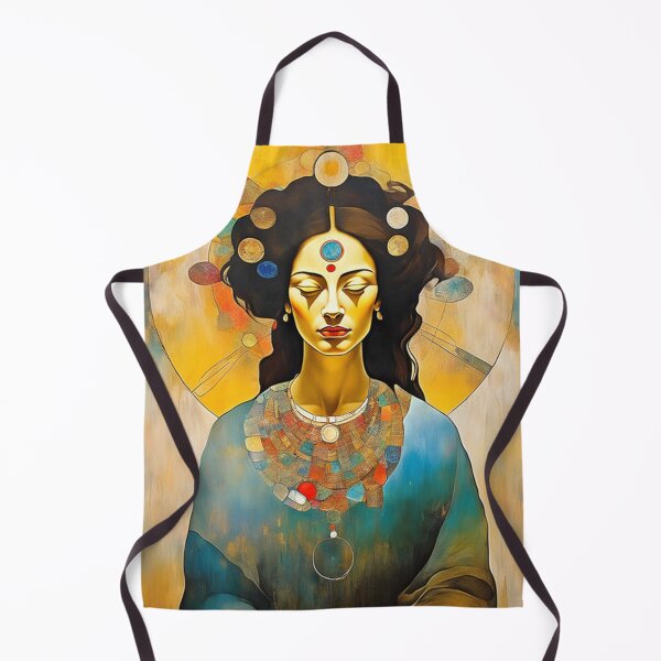Item preview, Woman in meditation with a halo of healing energy in vibrant colours painting designed and sold by Meena-tta.
