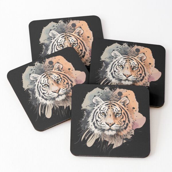 Item preview, Abstract tiger colorful animal illustration designed and sold by Niktarka.