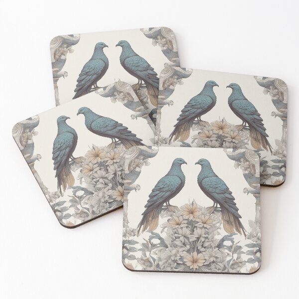 Item preview, two birds sitting on top of a bunch of flowers designed and sold by Enga6.