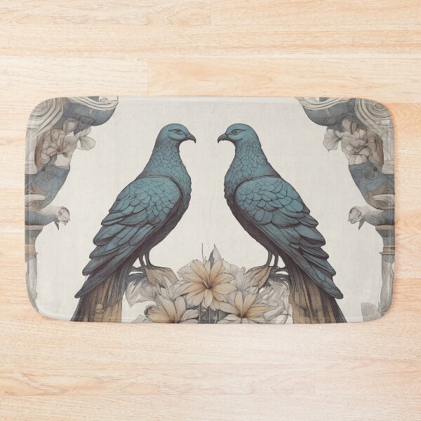 Item preview, two birds sitting on top of a bunch of flowers designed and sold by Enga6.