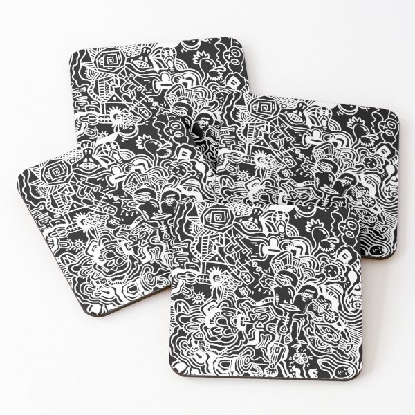 Item preview, the down fall, doodle art, fantasy, abstract art designed and sold by Majnun Drawings.