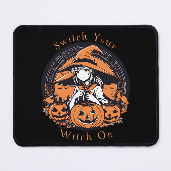 Item preview, Cute Anime Witch with Halloween Pumpkins - Switch Your Witch On designed and sold by DevemDavam.