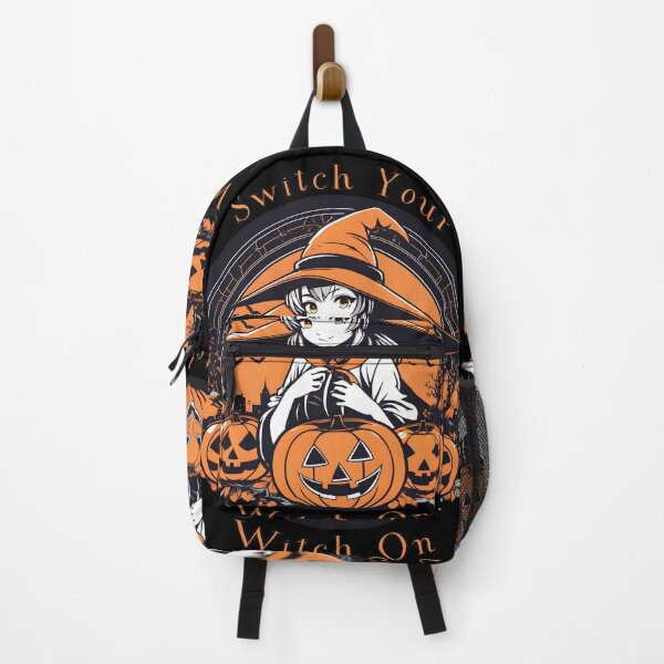 Item preview, Cute Anime Witch with Halloween Pumpkins - Switch Your Witch On designed and sold by DevemDavam.