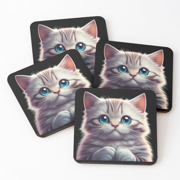 Item preview, Cute Kitten with blue eyes. Tees for men, women and kids designed and sold by Nokart.